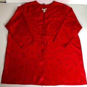 Lane Bryant Intimates Red Pajama Shirt